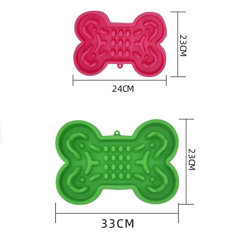 Silicone Bone Shaped Anti-Skid Bowl Cats Feeding Bowls Leakproof Feeder Training Dog Slow Food Pet 26Y0312