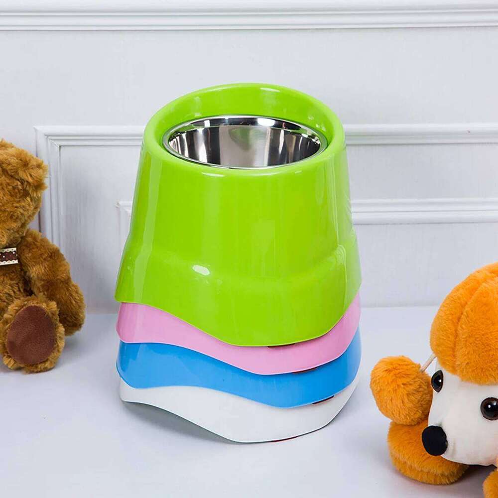 1PC High-top Stainless Steel Food Dog Small And Medium-sized High-footed Bowl, Suitable For Tall Pets 26Y0312