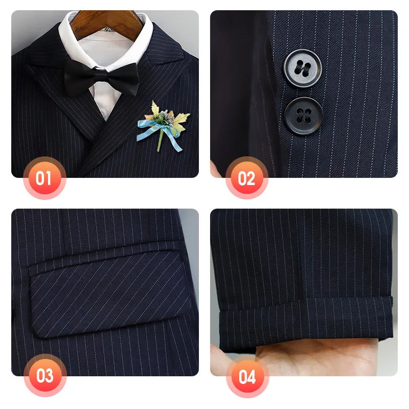 Children Black Piano Suit Kids Wedding Party Pograph Flower Boys Tuxedo Dress born Baby 1 Year Birthday Costume 260311