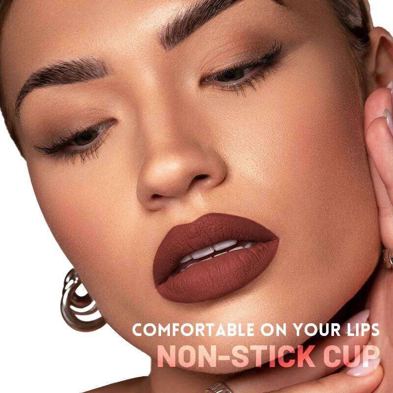 Pudaier Velvet Matte Lipstick - 10 Vibrant Colors, Moisturizing & Waterproof, Long-Lasting Nude Perfect Everyday Gift W260311