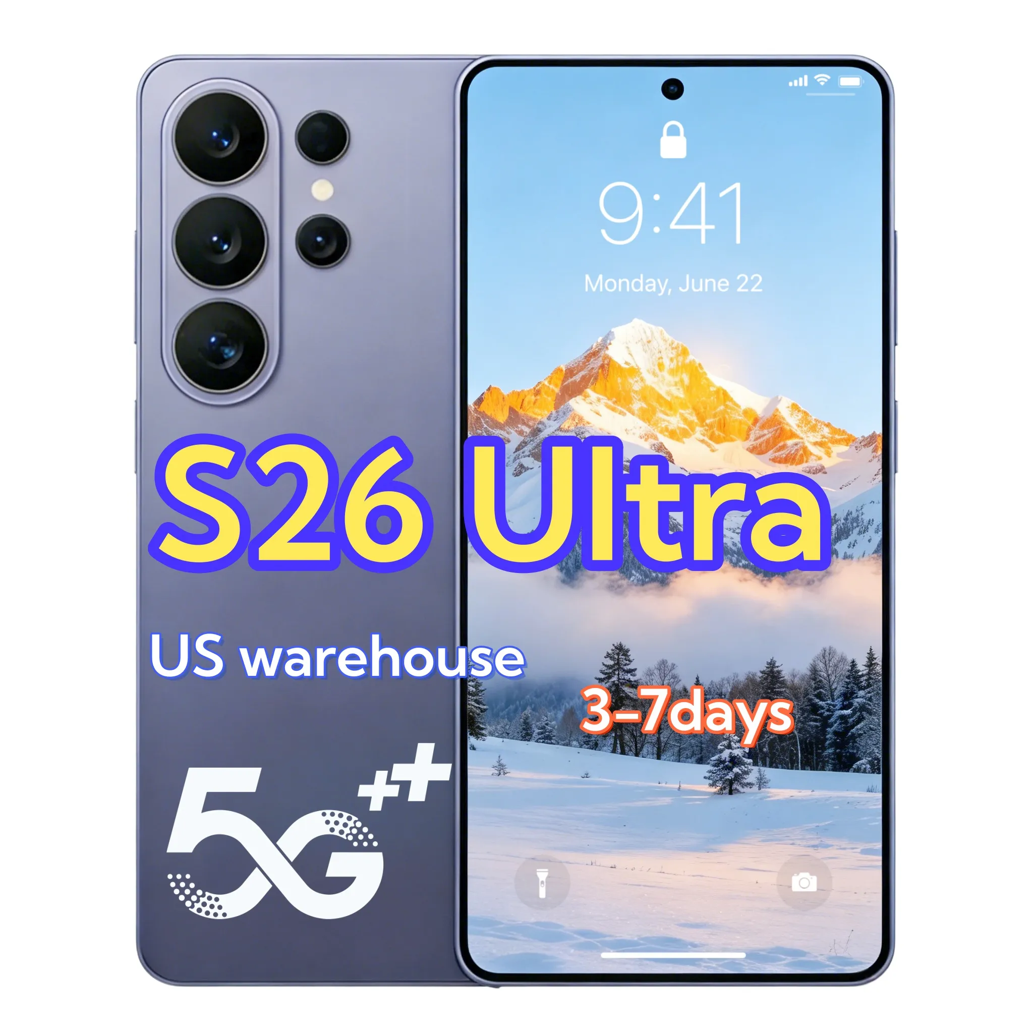 For S26 Ultra Phone case 5G Smartphone 16GB RAM 2TB Storage 6.9 Inch HD Plus Full Screen Phone Face ID Unlocked Sealed Box telephone