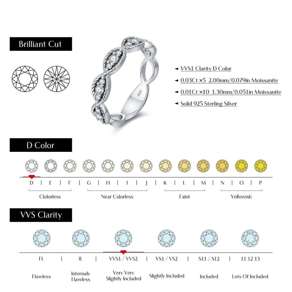 MODIAN D Color Moissanite 925 Sterling Silver Retro Twist Line Geometric Finger Rings For Women Fine Jewelry H260312