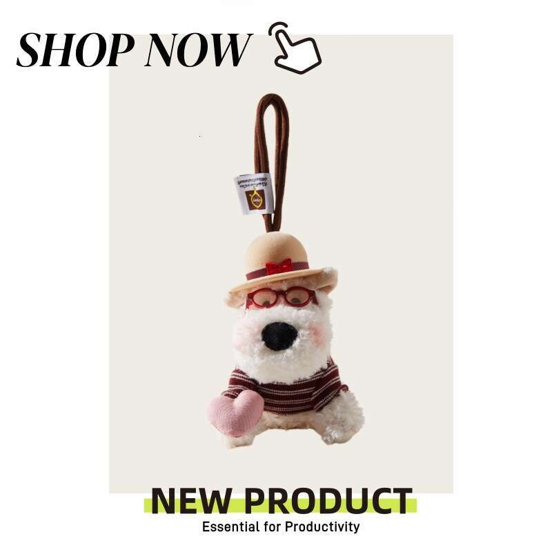 Cute Scrawled Puppy Plush Qixi Proposal Ring Box West Highland White Terrier Bag Pendant Cartoon Doll