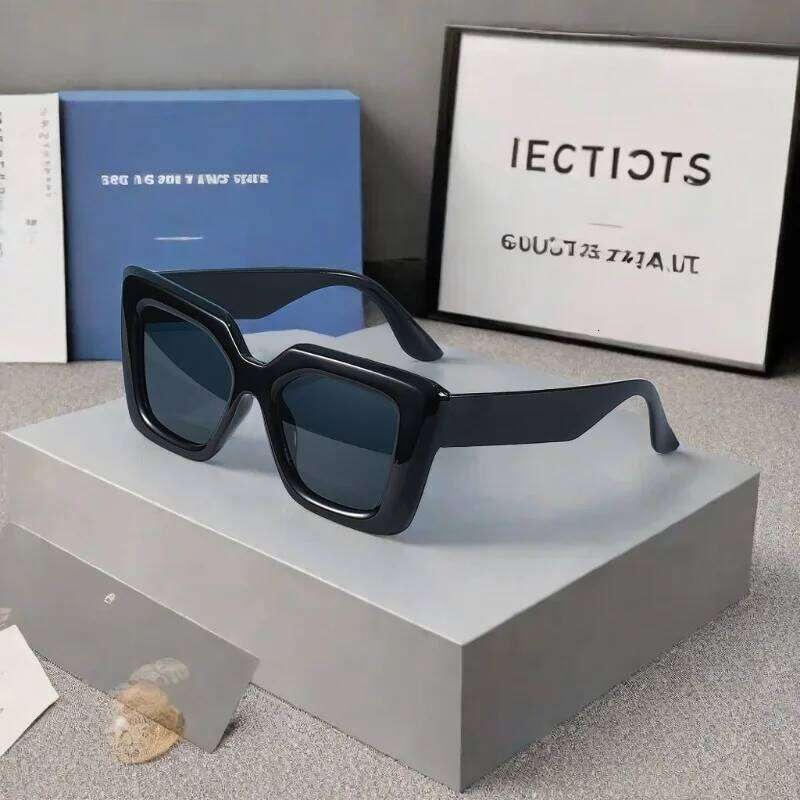 New Fashion Square Women Luxury Sunglasses Retro Designer Men Trending Leopard Blue Green Sun Shades Uv400 Glasses