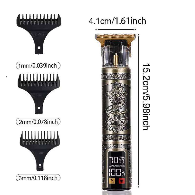 Professional T9 Clipper Cordless USB Beard Trimmer Kit - Haircut Grooming Machine for Stylists Hair Cutting Tool C260312