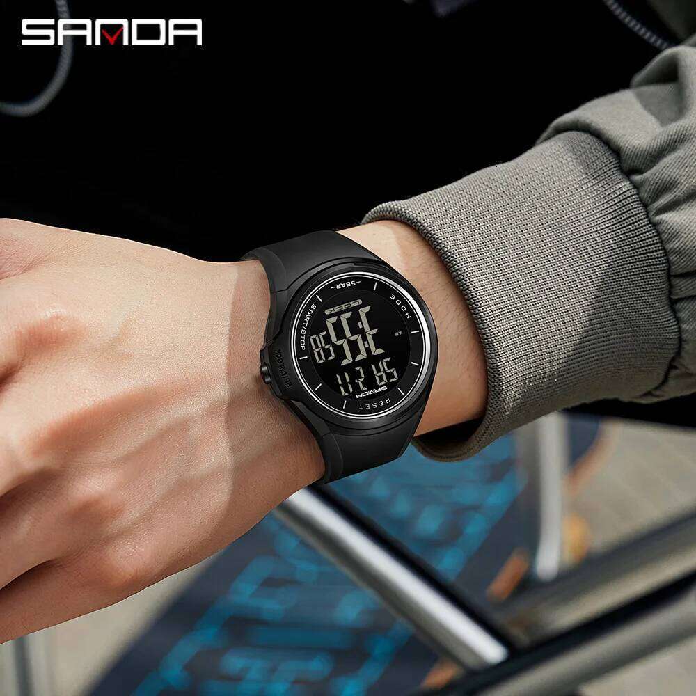 Sanda Fashion Simple Sport Watches Men Military Digital Watch Alarm Clock Shock Resistant Waterproof Relogio Masculino 2131