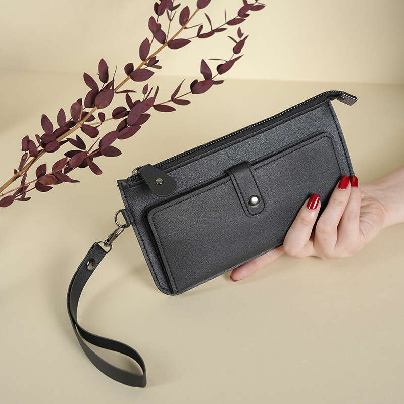 Luxury fashion wallet New Women S Long Multi Functional Wallet Multiple Slots Simple Portable Buckle Card Holder Clutch