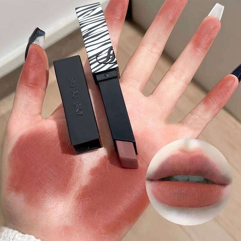 Matte Lipstick Nude Smoked Rose Colour Velvety Lip Tint Solid LipGloss Waterproof Makeup Long Lasting Cosmetic W260311