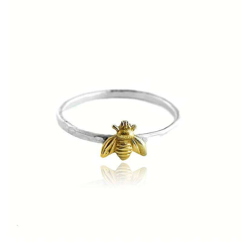 Huitan Dainty Bee Finger Ring All Match Trend Jewelry Lady Daily Wearable Delicate Design Insect Accessories for Women H260312