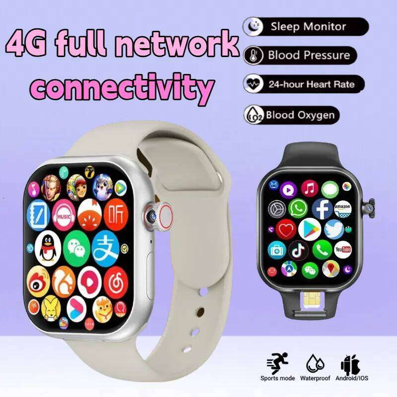 Premium VP29 4G Android Smartwatch Full Network 2.29 inch Rotating Camera SIM GPS WIFI NFC Health Management Google Play Store