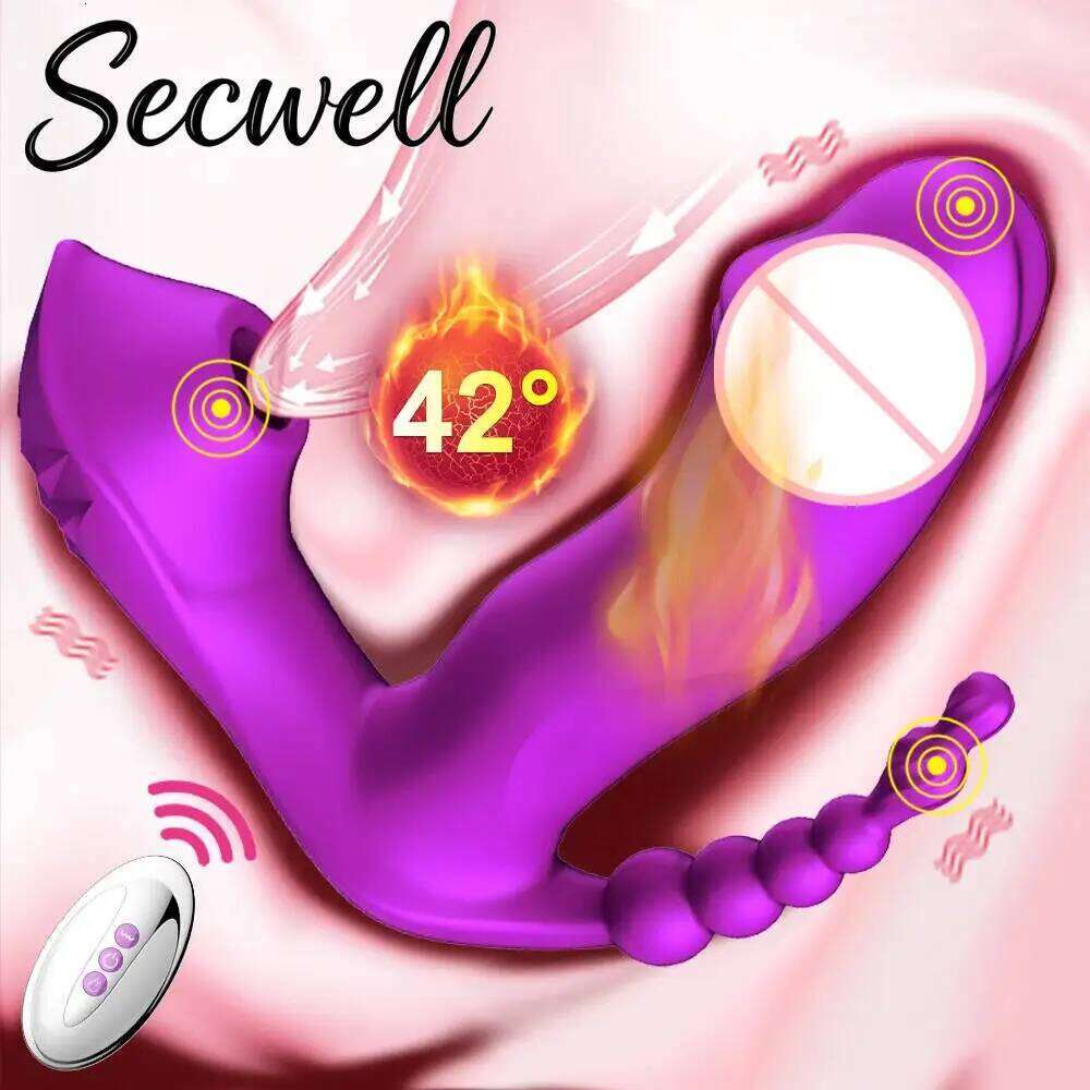 Powerful Sucking Vibrator Female Anal Bead Wireless Remote Control Clitoris Stimulator Vagina Massager Adult Sex Toys for Women Z260311