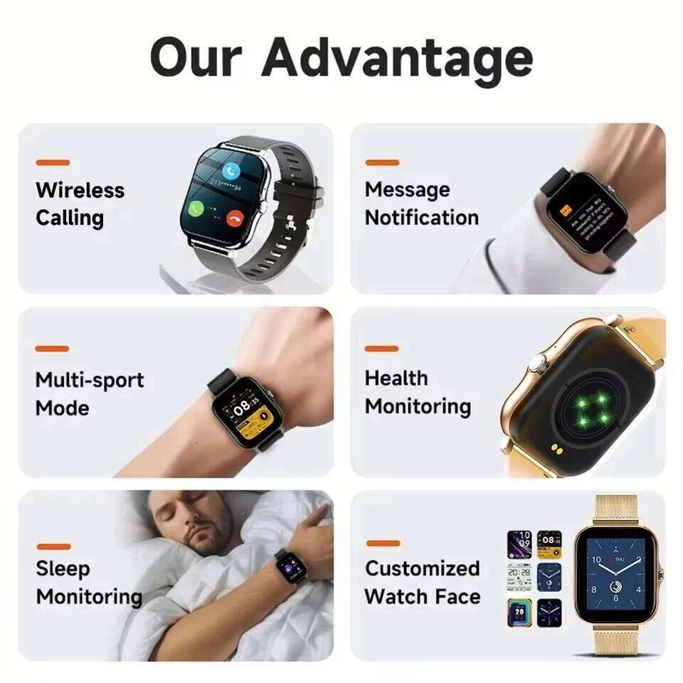 LAXASFIT 2025 New Bluetooth Talk Full Touch Screen Heart Rate Monitor Sports Fitness Smart Watch Men Women Gift