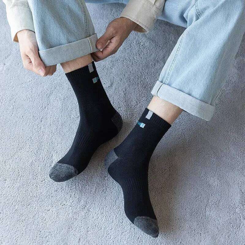 5 Pairs Breathable Bamboo Fiber Light Business Absorb Sweat Deodorant Men Tube Ankle Nonslip Socks For Spring Summer And Autumn Z260312