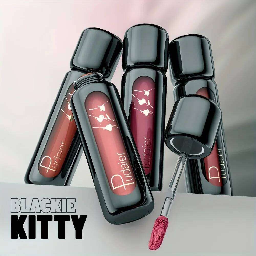 1pc Matte Gloss Lip Mud, Velvet Mousse Finish, Highly Pigmented, Smudge-Proof Non-Transfer, Longwear Liquid Lipstick W260311