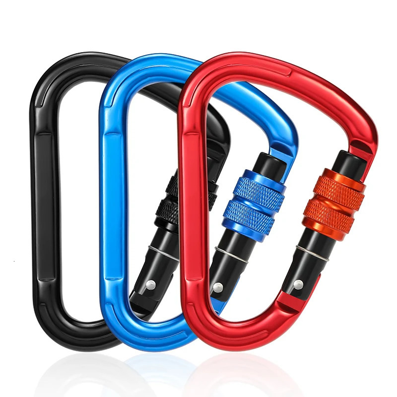 CLIWIZ 25kN Climbing Carabiner Safety Connector Lock Aluminum Heavy Duty HMSCarabiner Screw with CE 260228