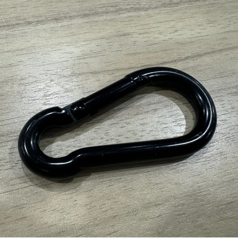 Iron Material Electrophoresis Black Surface Carabiner Snap Hook 5MM 6MM 8MM 260228