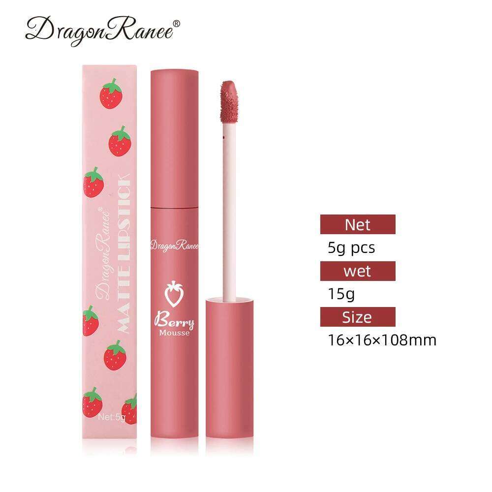 Easy to Color Non-Stick Cup Matte European and American Style Nude Red Brown Lipstick Gloss Gift Lip Glaze W260311