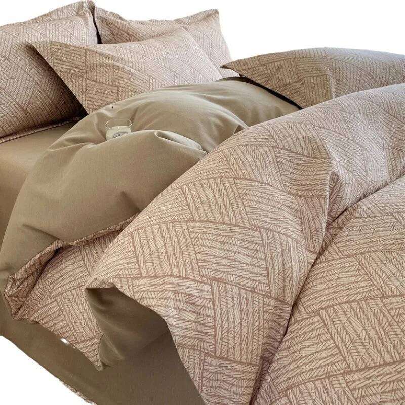 Four-piece Set, Category A, Mother and Baby Grade, Pure Cotton, Brushed, Light , High-end Quilt Cover Bedding Bed Set H260312