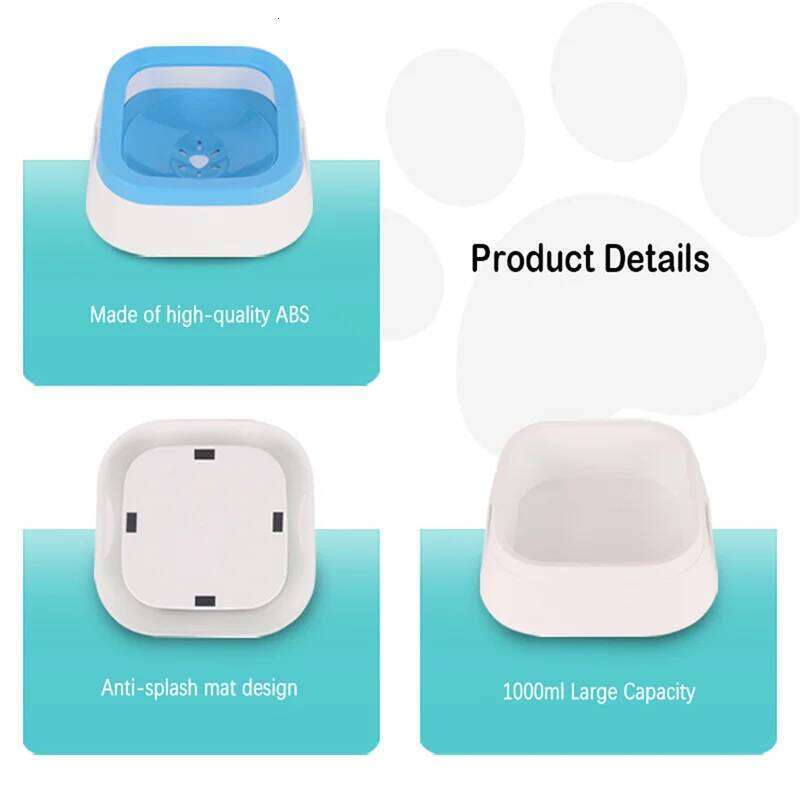 Floating Non-Wetting Mouth Cat Without Spill Drinking Water Dispenser Plastic Anti-Over Dog Bowl 26Y0312