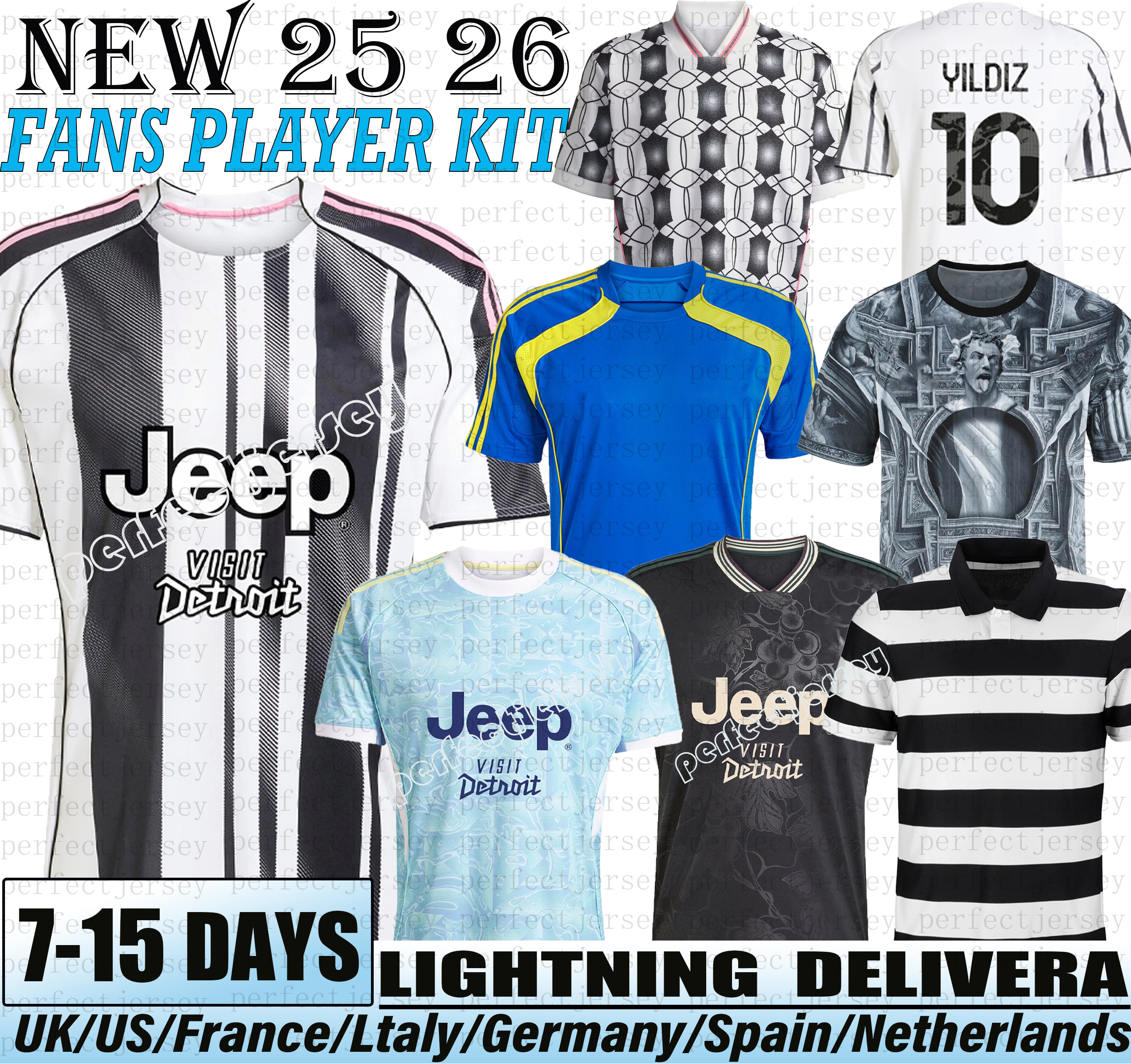 25/26 Season Yildiz DOUGLAS LUIZ FCONCEICAO Vlahovic MIRETTI J.DAVID soccer Jerseys KOOPMEINERS E. ZHEGROVA Kalulu Gatti Jerseys 2026 Football Shirt Men