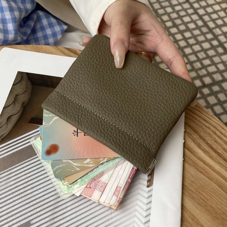 Luxury fashion wallet Women S Purse New Model Lychee Pattern Light Luxury Versatile Multifunctional Ultra Thin Coin And Lipstick Storage Pouch