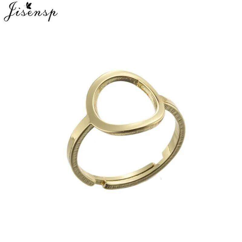 Trendy Stainless Steel Rings for Women Vintage Geometric Round Opening Adjustable Ring Stackable Midi Ringen New Jewelry 2025 H260312