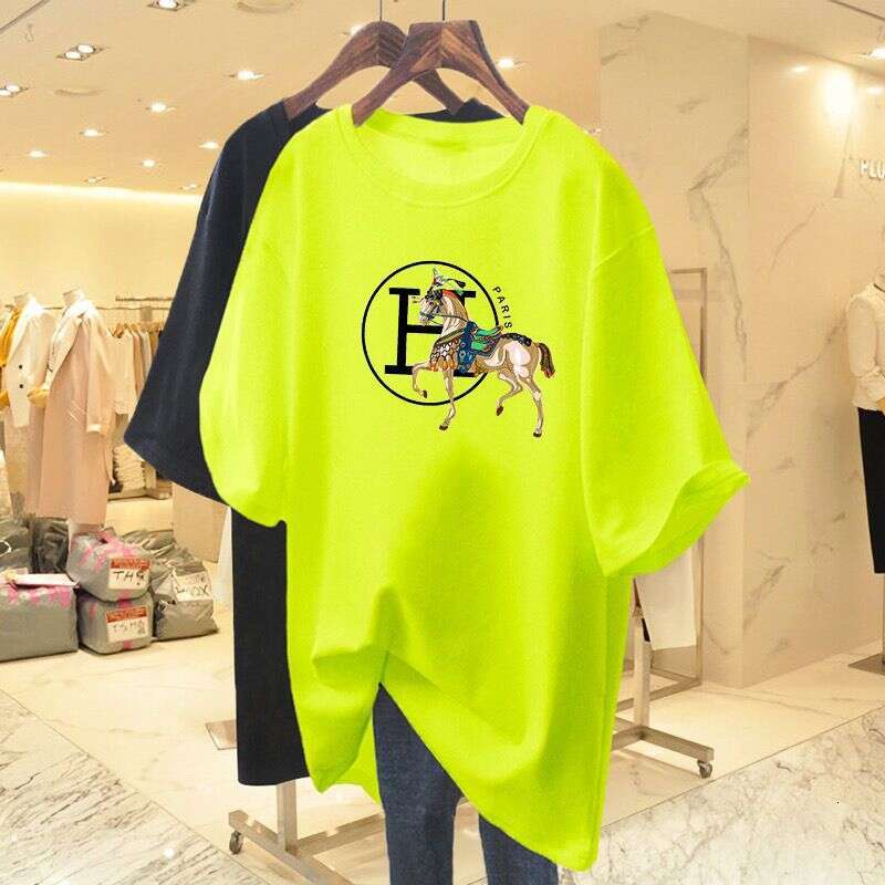 Pure Cotton Pink Letter Print Short-Sleeve T-Shirt For Women, Loose And Long Style Spring-Summer New European Style Oversized Trendy Top Ins Asia Size
