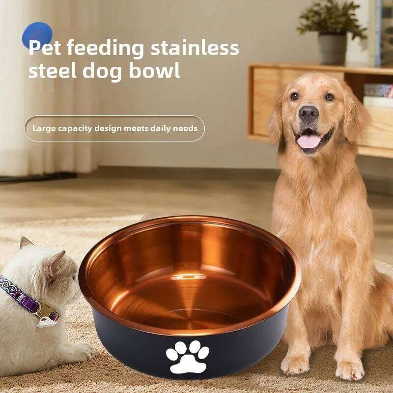 Anti-Slip Small Medium Large Feeding Bowls And Water Fountains Stainless Steel Feeders Pet Dog Accessories 26Y0312