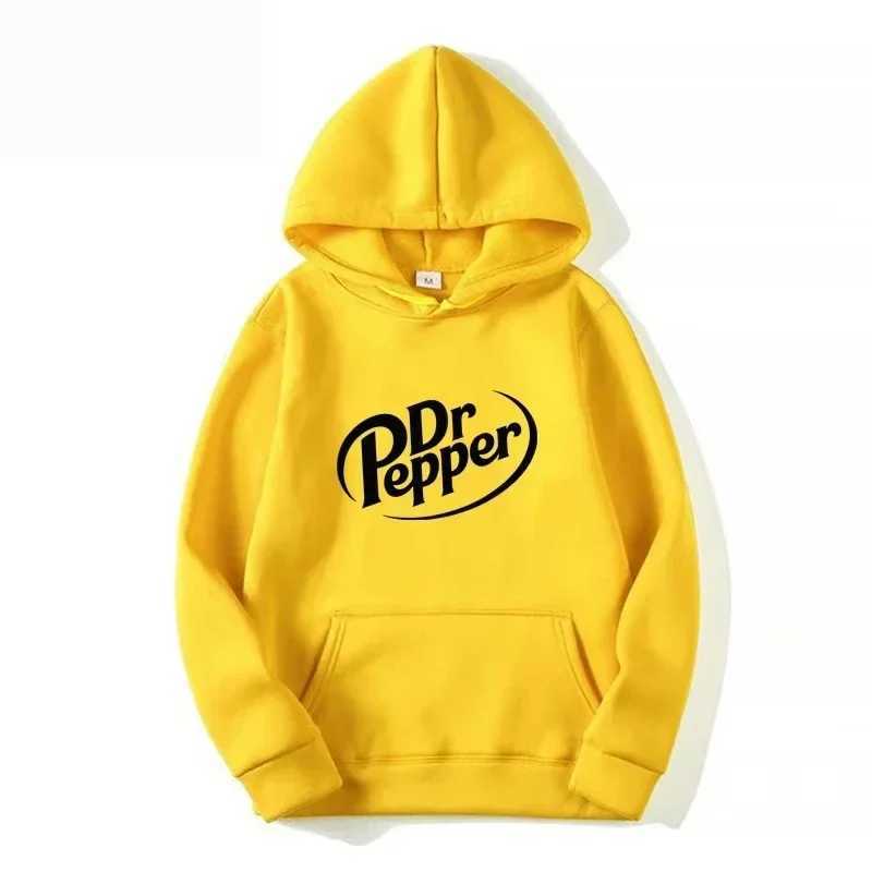Autumn and Winter Warm Doctor Pepper Letter Printed Hoodie Street Mens Fashion Fleece Sweatshirt Casual Hoodie Fashion Top M260312
