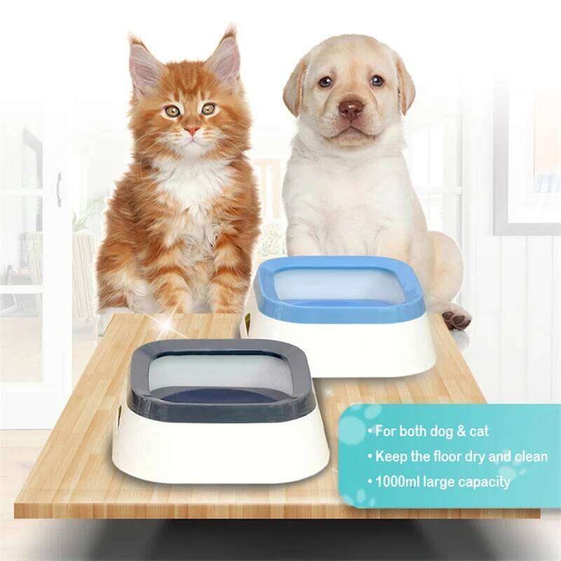 Floating Non-Wetting Mouth Cat Without Spill Drinking Water Dispenser Plastic Anti-Over Dog Bowl 26Y0312