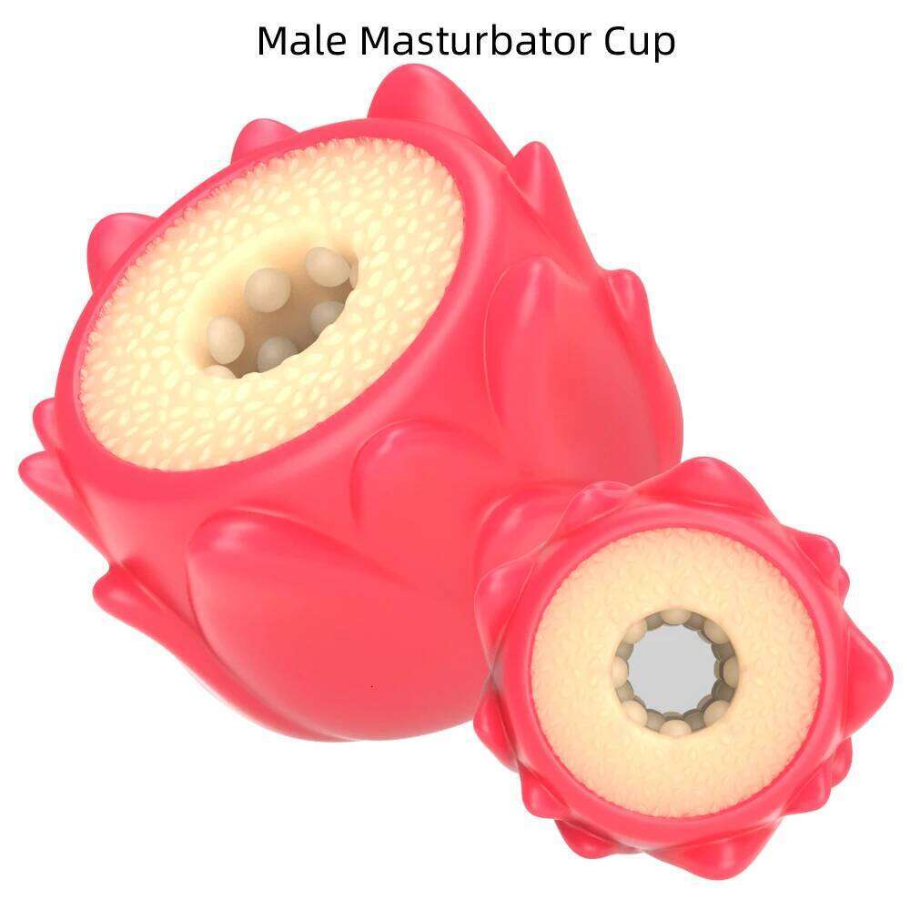 Dragonfruit Shape Penis Delay Trainer Glans Male Masturbator Cup Stimulater Massager Sex Toys for Men Adult Goods Z260311