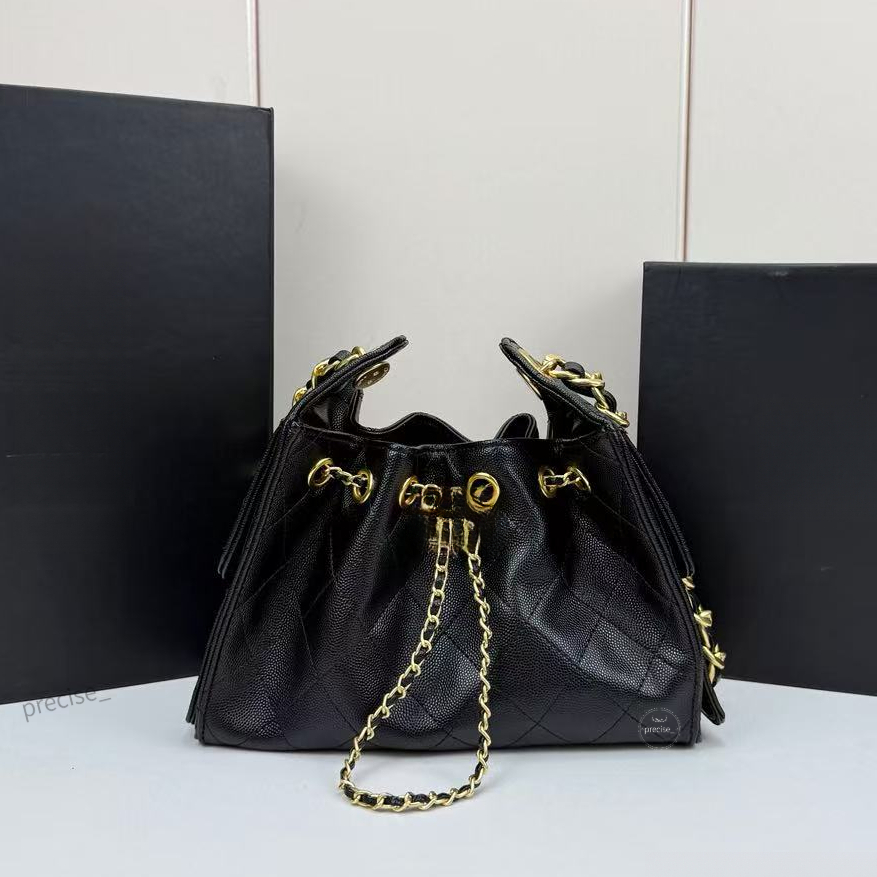 Designer Bag Luxury Bag Genuine Leather Caviar Leather Shoulder Bag Women Diamond Lattice Matelasse Drawstring Bucket Hobo Bag Jumbo Handbag