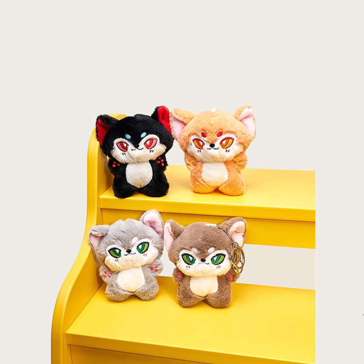Cute Plush Wolf Doll Keychain Toy Pendant Backpack School Bag Decoration