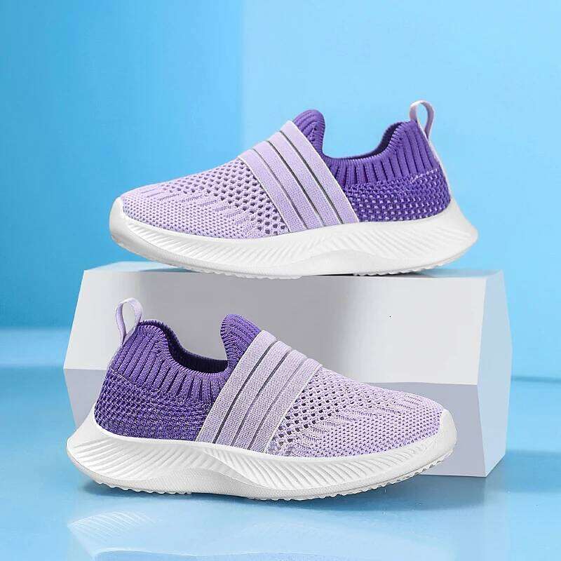 Children Casual Sneakers Comfortable Lightweight Mesh Breathable Walking Soft Outdoor Flat Tennis Shoes for Kids H260312