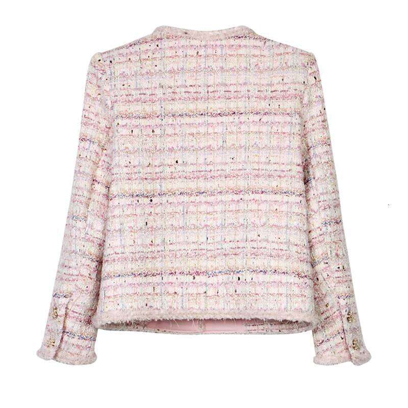 2025 New Style Fashionable Elegant High Luxury Customized Socialite Cherry Blossom Romantic Tweed Braided Jacket
