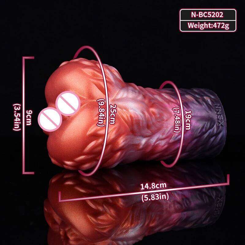 14.8*3.5cm 2in1 Alien Monster Dragon Vagina Anal Holes Artificial Pocket Pussy Male Masturbator Sex Toys for Penis Penetration Z260311