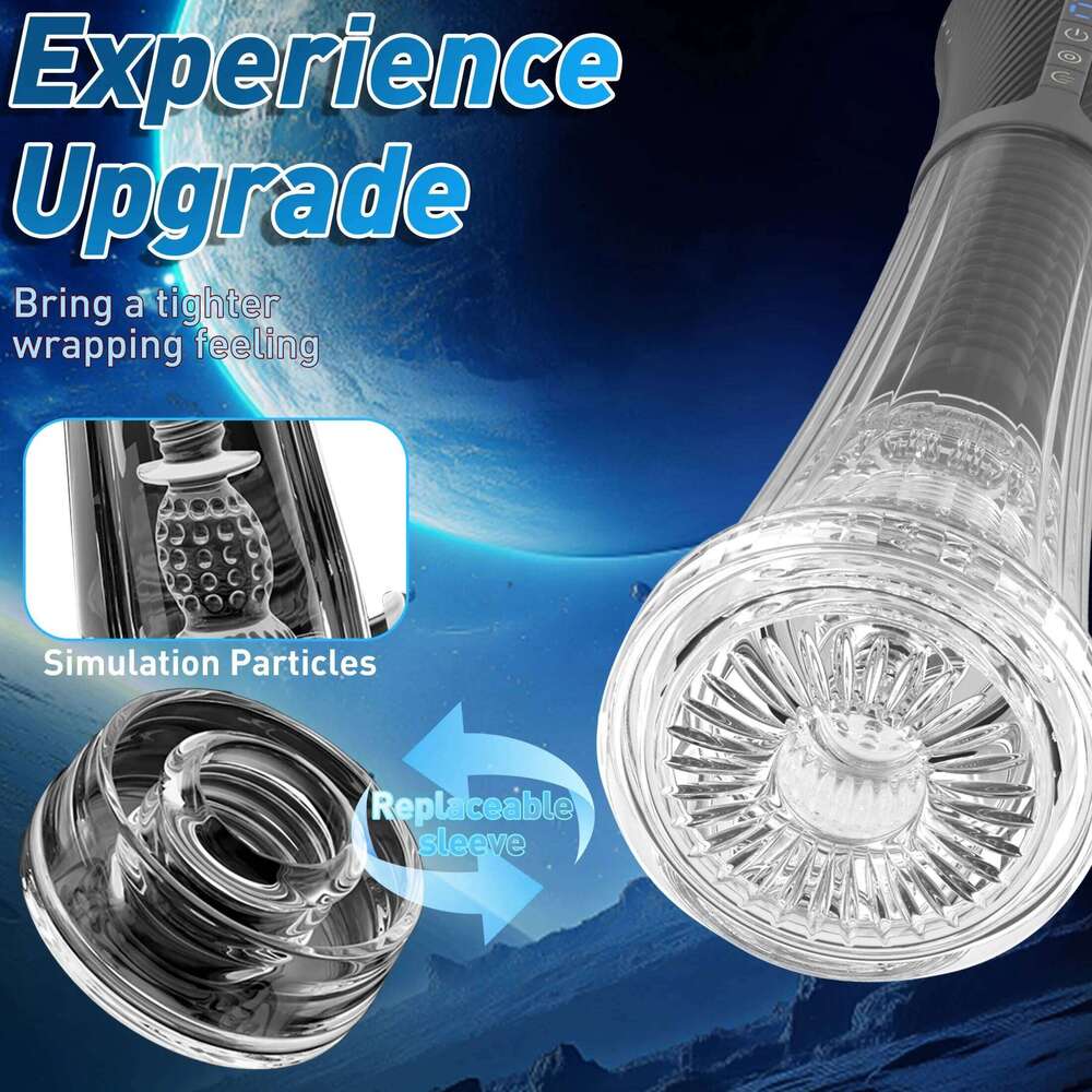 Automatic Vacuum Transparent Masturbator Trainer 9 Vibration 5 Suction Penis Pump Adult Sex Toy Male Masturbation Z260312