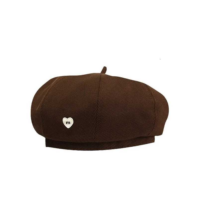 Beret Women Autumn and Winter Style Big Head Circumference Showing Face Small Korean Brown Painter Hat H260312 - view 6
