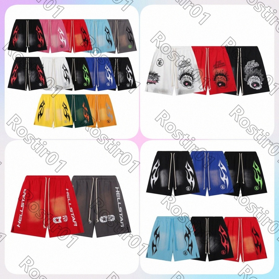 helles Stars Shorts Designer Shorts Helles Shorts High Street Vintage Loose Casual Outdoor Sports High Quality Luxury Beach Short Swimming Short Helle r0f9#