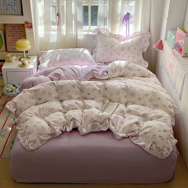 Printed Bedclothes Adults Kids Room Bedsheet Set Single/Double/Queen/King Size Bedding Home Soft Bed Linen Sets juego de cama H260312