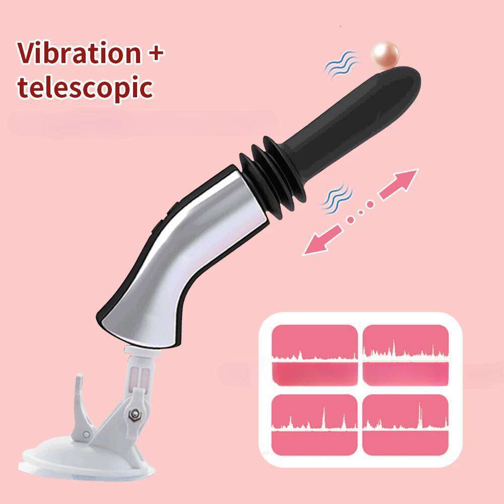 Telescopic Gun Electromechanical Simulation Phallus Female G-spot Stick Masturbation Prop Automatic Pumping & Inserting Sex Toys Z260312