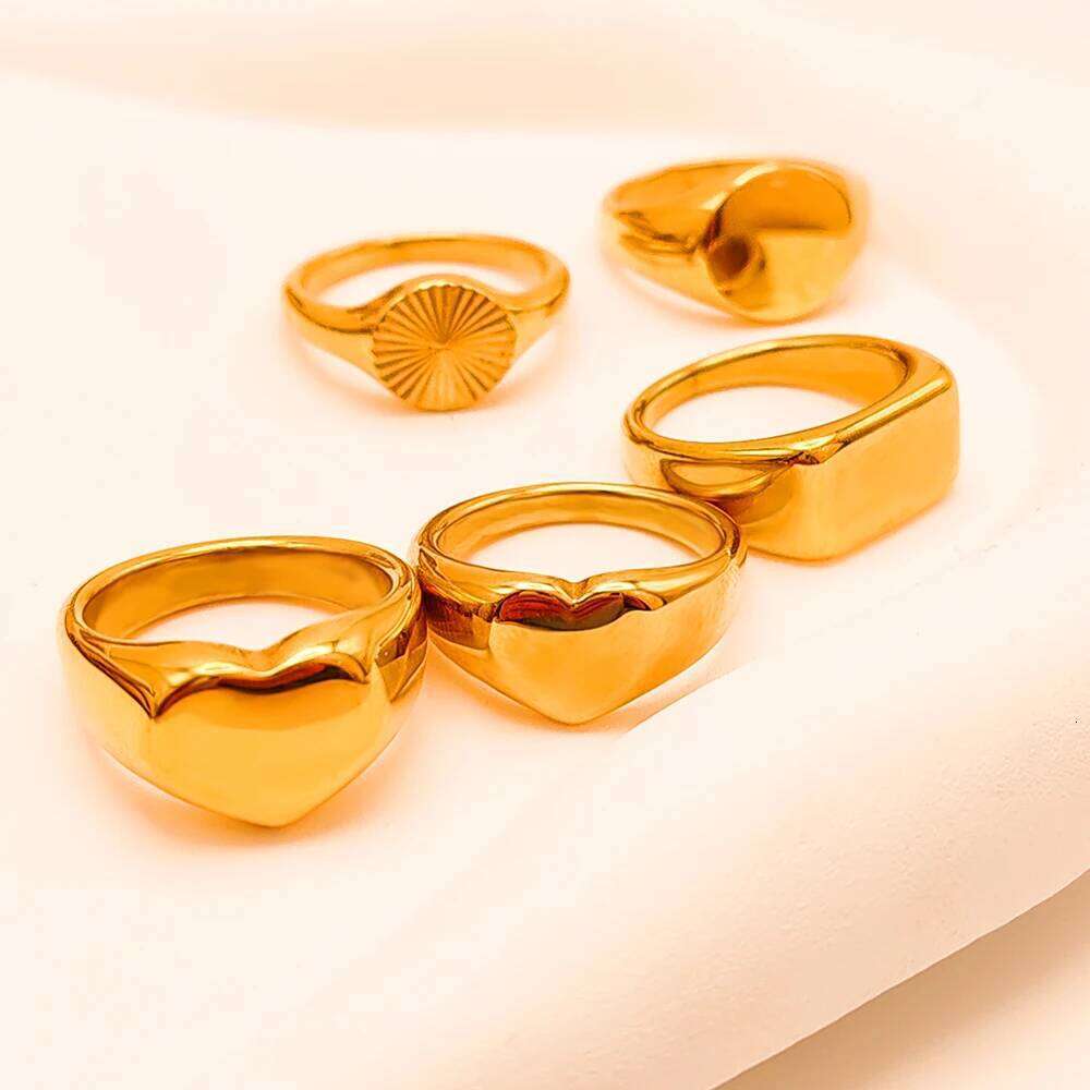 eManco Stainless Steel Metallic Women's Fashion Party Jewelry Heart Couple Rings H260312