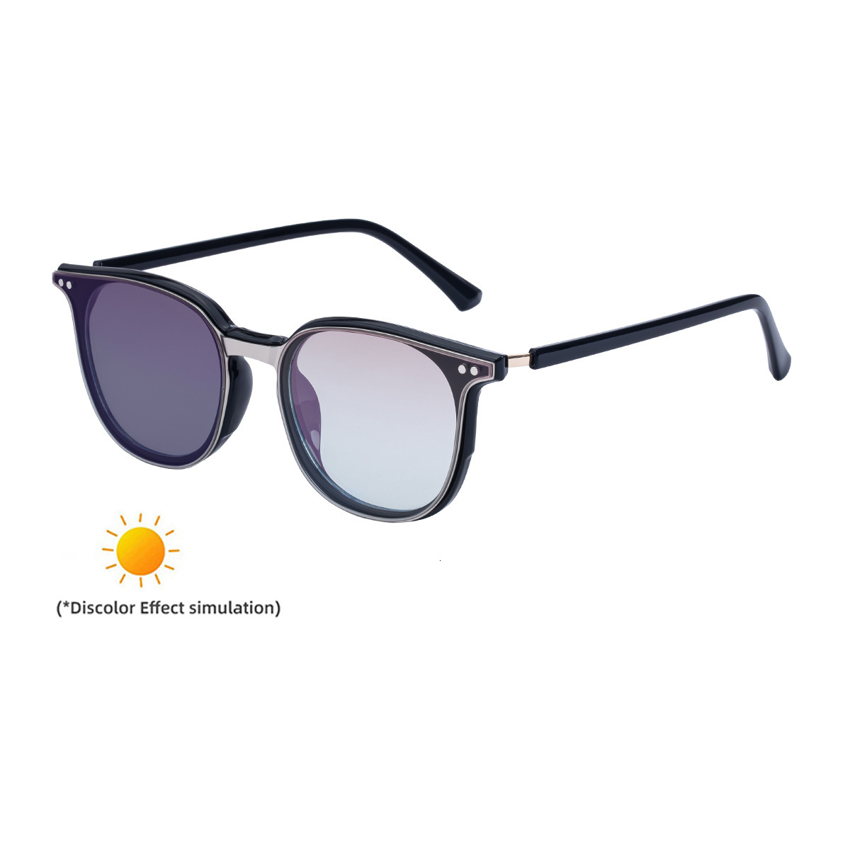 2026 New Fashion Color-Changing for Men, Magnetic Clip-On Acetate with UV Protection, Men's Sunglasses