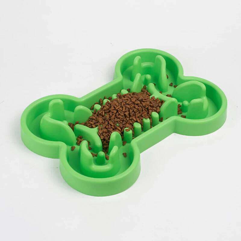 Silicone Bone Shaped Anti-Skid Bowl Cats Feeding Bowls Leakproof Feeder Training Dog Slow Food Pet 26Y0312