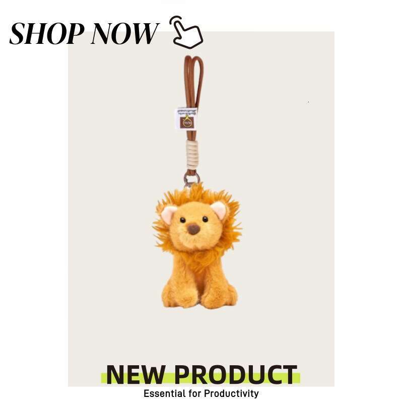Charm Keychain Internet Celebrity Cute Adorable Little Lion Plush Toy Doll Bag Pendant Figurine