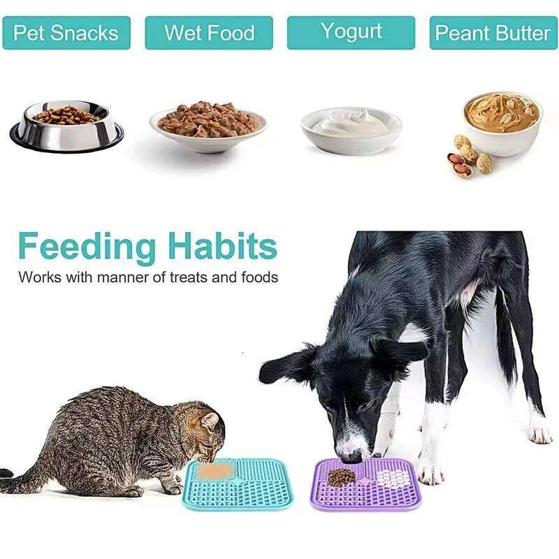 Plate, Silicone Pet Tableware Bowl, Suction Cup, Dog Licking Pad, Slow Food 26Y0312
