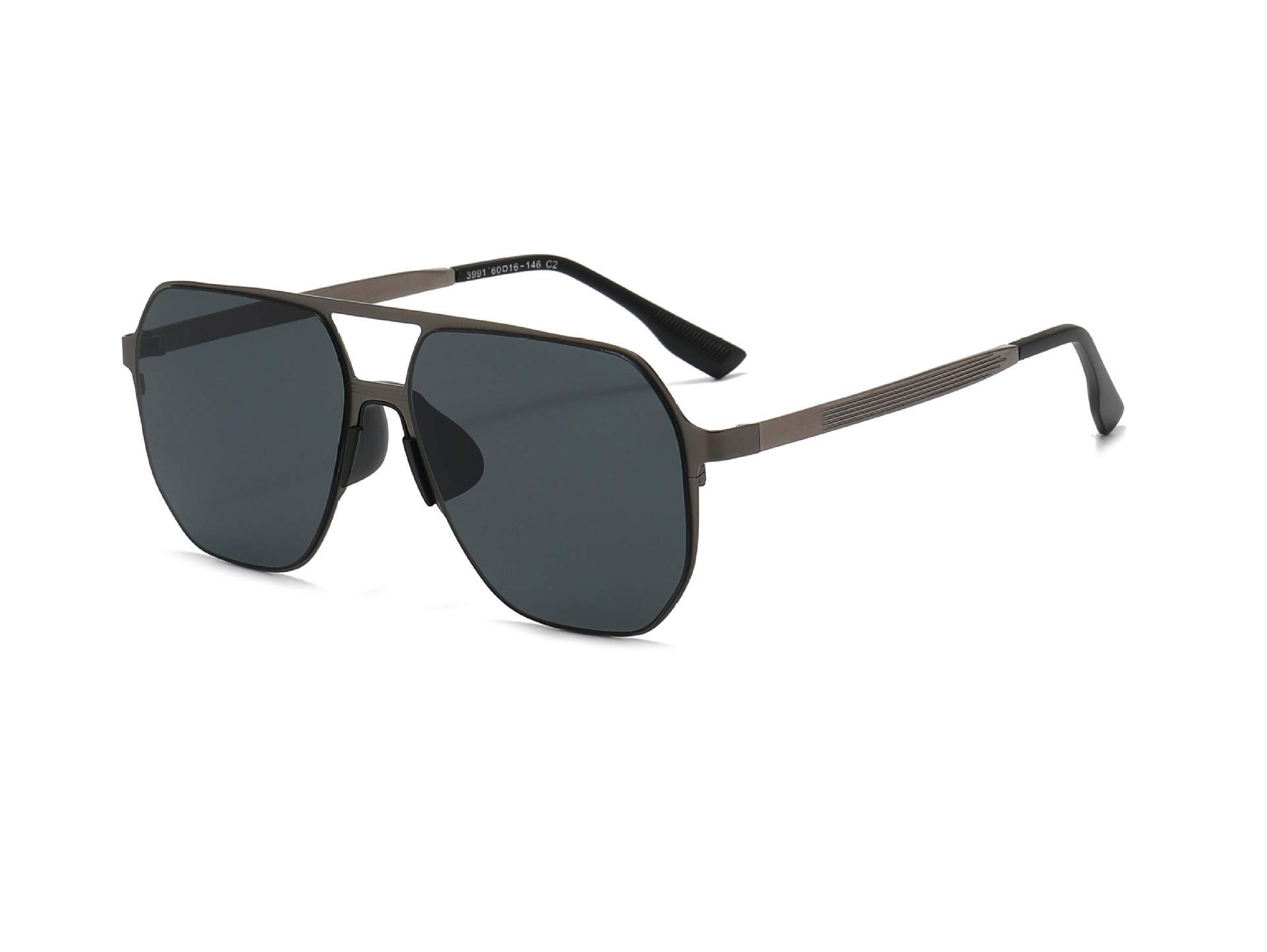 2026 New Fashion Square Frame Nylon Polarized Retro Double-Beam Sun Protection Sunglasses for Men,