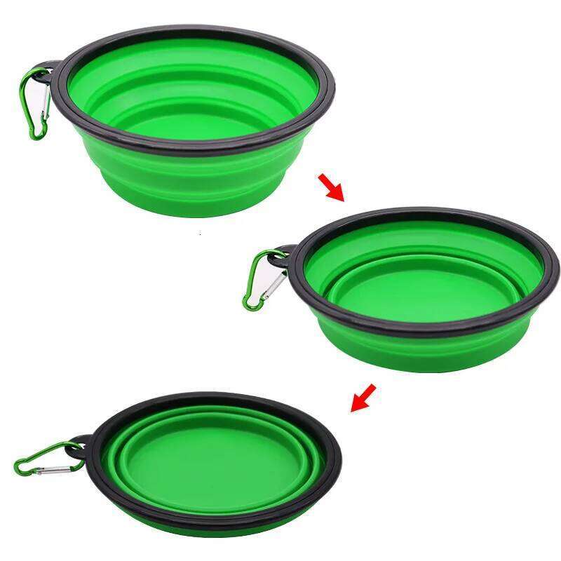 New 350ml With Keychain Pet Portable Travel Dog Convenient Cat bowl Non-deformable Folding Bowl 26Y0312