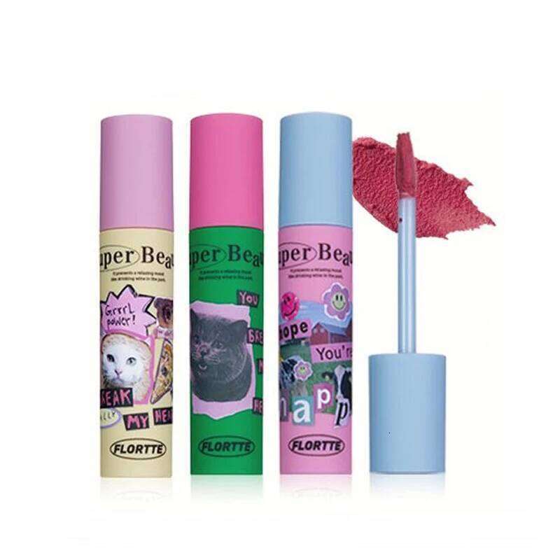 FLORTTE Lipstick Velvet Cream Matte Liquid Long-Lasting Wear Non-Stick Cup Not Fade Waterproof Lip Gloss W260311