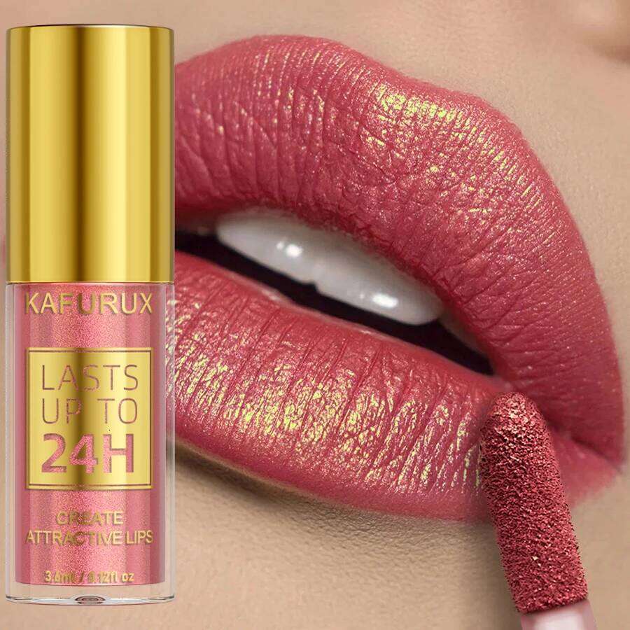 1PC Glitter Metallic 14 Colors Glaze Shiny Long Lasting Gloss Liquid Lipstick Korean Makeup Oil Lip Tint Gifts W260311
